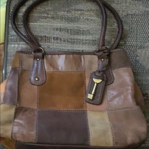 Fossil patchwork bag